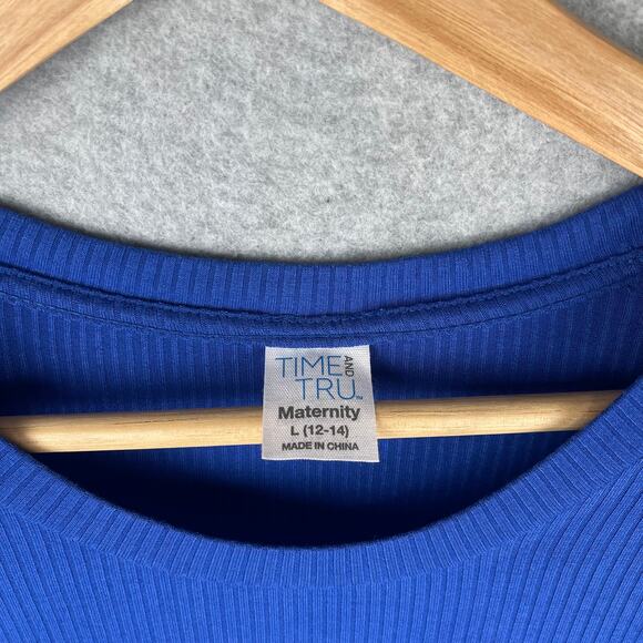 L4013 Time and Tru Woman Ruched Maternity knit Dress Size Large (12-14) - Picture 5 of 7